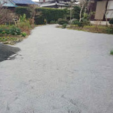 チップ砕石 砂利敷き詰 敷き均し工事-03