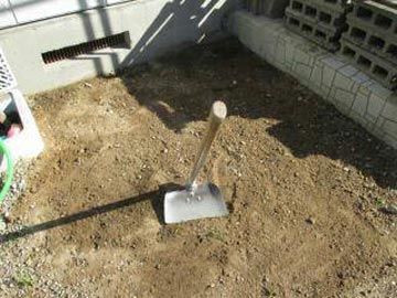 残土のすきとり作業